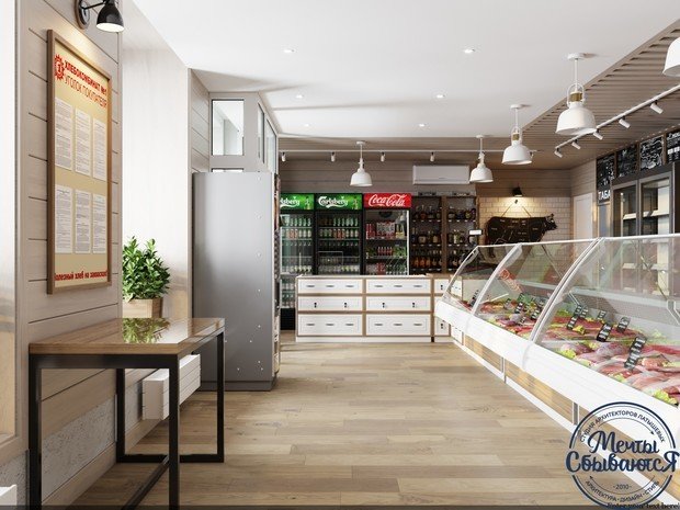 Фото из портфолио Интерьер продовольственного магазина – фотографии дизайна интерьеров на INMYROOM