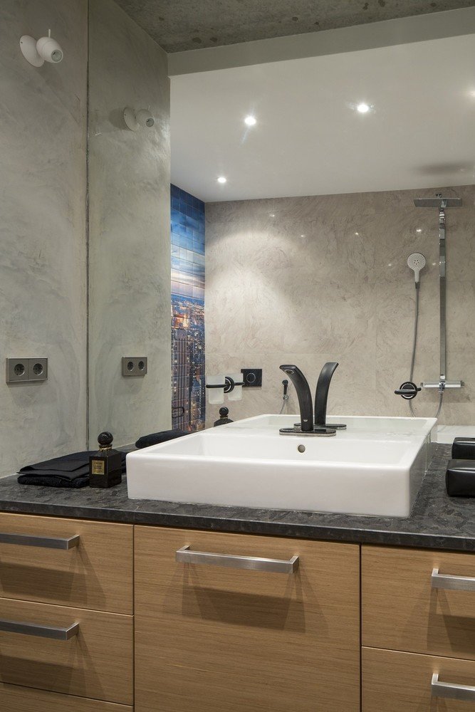 Фотография: Ванная в стиле Современный, Квартира, Студия, Проект недели, Москва, Дмитрий Жигалев, Сергей Бахарев, 60-90 метров, «Однушечка», Екатерина Аверкина – фото на INMYROOM Фотография: Ванная в стиле Современный, Квартира, Студия, Проект недели, Москва, Дмитрий Жигалев, Сергей Бахарев, 60-90 метров, «Однушечка», Екатерина Аверкина – фото на INMYROOM