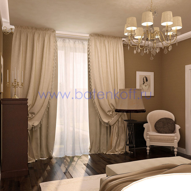 Фото из портфолио Дизайн проект спальни в частном доме в пос Сысерть в классическом стиле. – фотографии дизайна интерьеров на InMyRoom.ru