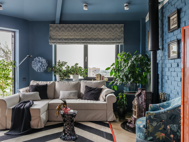 Фотография: Гостиная в стиле Эклектика, Квартира, Проект недели, Краснодар, 3 комнаты, Более 90 метров, Aldo&Aldo, Ярослав Алдошин, Елена Алдошина – фото на INMYROOM