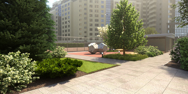 Фото из портфолио Проект благоустройства внутренней территории (двора) – фотографии дизайна интерьеров на INMYROOM