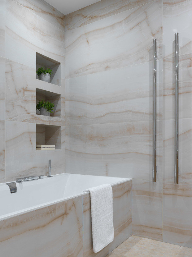 Фотография: Ванная в стиле Современный, Квартира, Проект недели, Москва, 4 и больше, Более 90 метров, Влада Стеблина – фото на INMYROOM