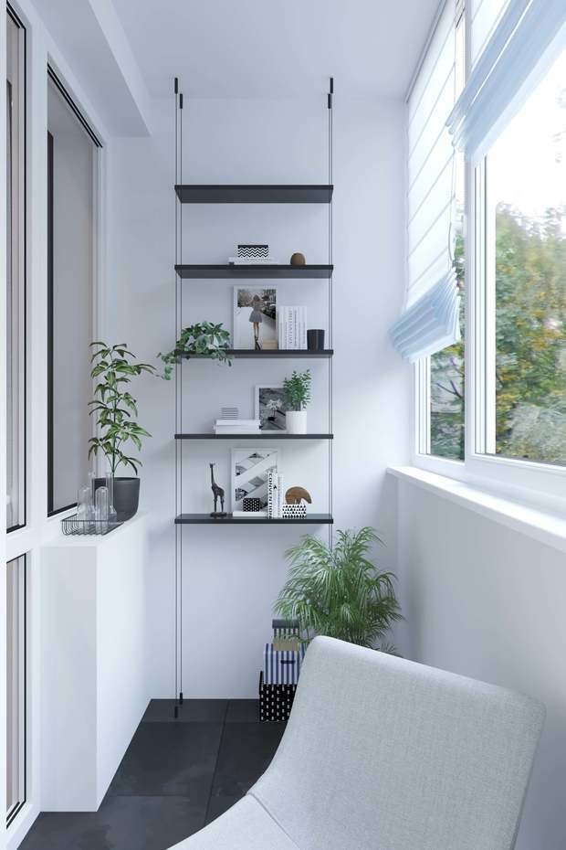 Фотография: Балкон в стиле Скандинавский, Квартира, Проект недели, Москва, Павел Герасимов, Geometrium, Монолитный дом, 4 и больше, Более 90 метров – фото на INMYROOM