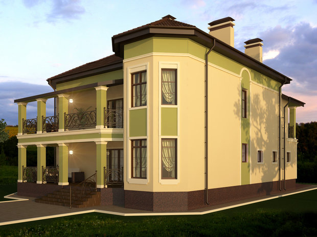 Фото из портфолио ФАСАДНЫЙ ДИЗАЙН ЧАСТНОГО ДОМА – фотографии дизайна интерьеров на INMYROOM