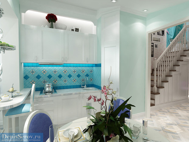 Фото из портфолио Кухня с балконом в загородном доме, современная классика – фотографии дизайна интерьеров на INMYROOM