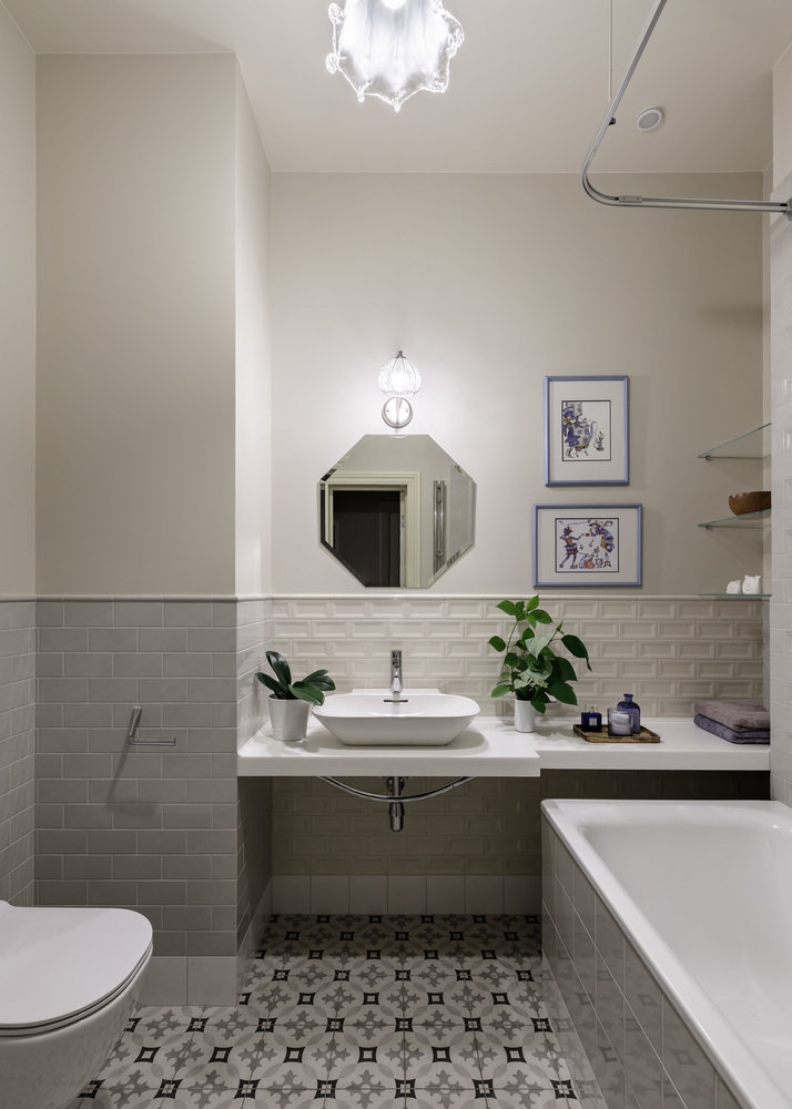 Фотография: Ванная в стиле Классический, Современный, Квартира, Проект дня, Санкт-Петербург, 3 комнаты, Более 90 метров, Наталья Орешкова – фото на INMYROOM Фотография: Ванная в стиле Классический, Современный, Квартира, Проект дня, Санкт-Петербург, 3 комнаты, Более 90 метров, Наталья Орешкова – фото на INMYROOM