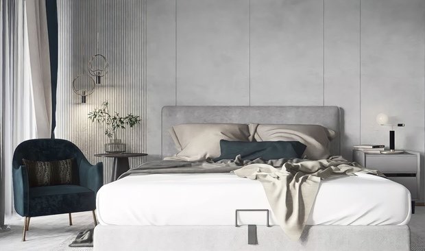 Фото из портфолио Проект «Лунный индиго» – фотографии дизайна интерьеров на INMYROOM