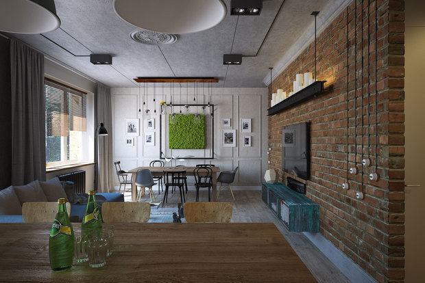 Фотография: Гостиная в стиле Лофт, Скандинавский – фото на INMYROOM