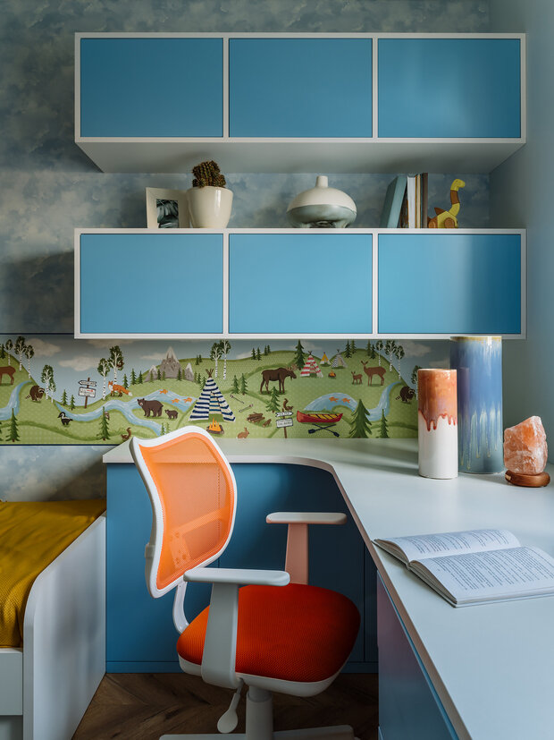 Фотография: Детская в стиле Современный, Квартира, Проект недели, Красногорск, Виктория Качуровская, Александра Бронникова, Монолитный дом, 4 и больше, Более 90 метров, Twosides.pro, Дмитрий Шешунов – фото на INMYROOM