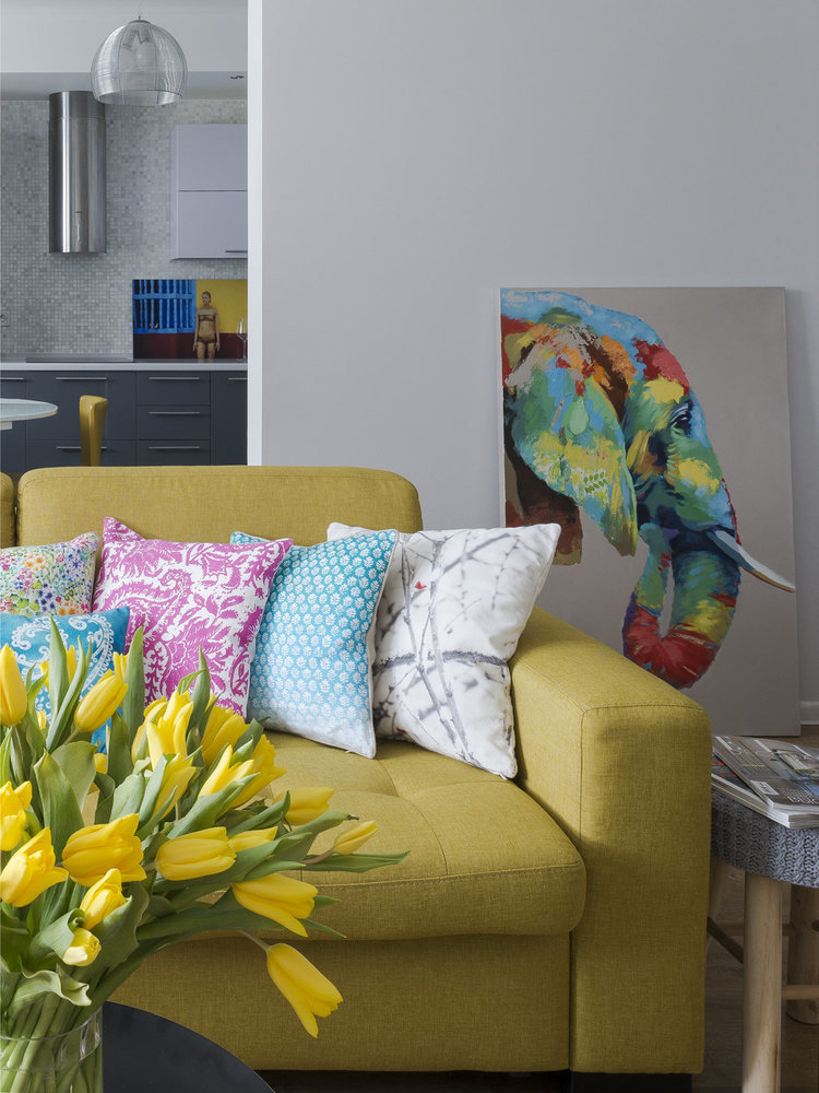 Фотография: Гостиная в стиле Эклектика, Скандинавский, Советы, Ольга Караяни, Екатерина Белякова, Любимые приемы – фото на INMYROOM