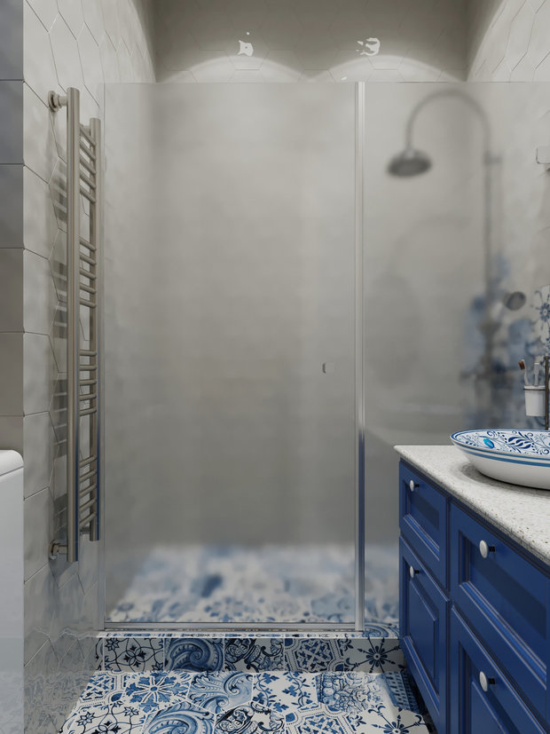 Фотография: Ванная в стиле Прованс и Кантри, Советы, Светлана Гаврилова, душевая кабина с трапом, Татьяна Воронцова, Ирина Большакова, TECE, «Общая площадь», Хогарт_арт, Brush up studio, как оформить душевую – фото на INMYROOM