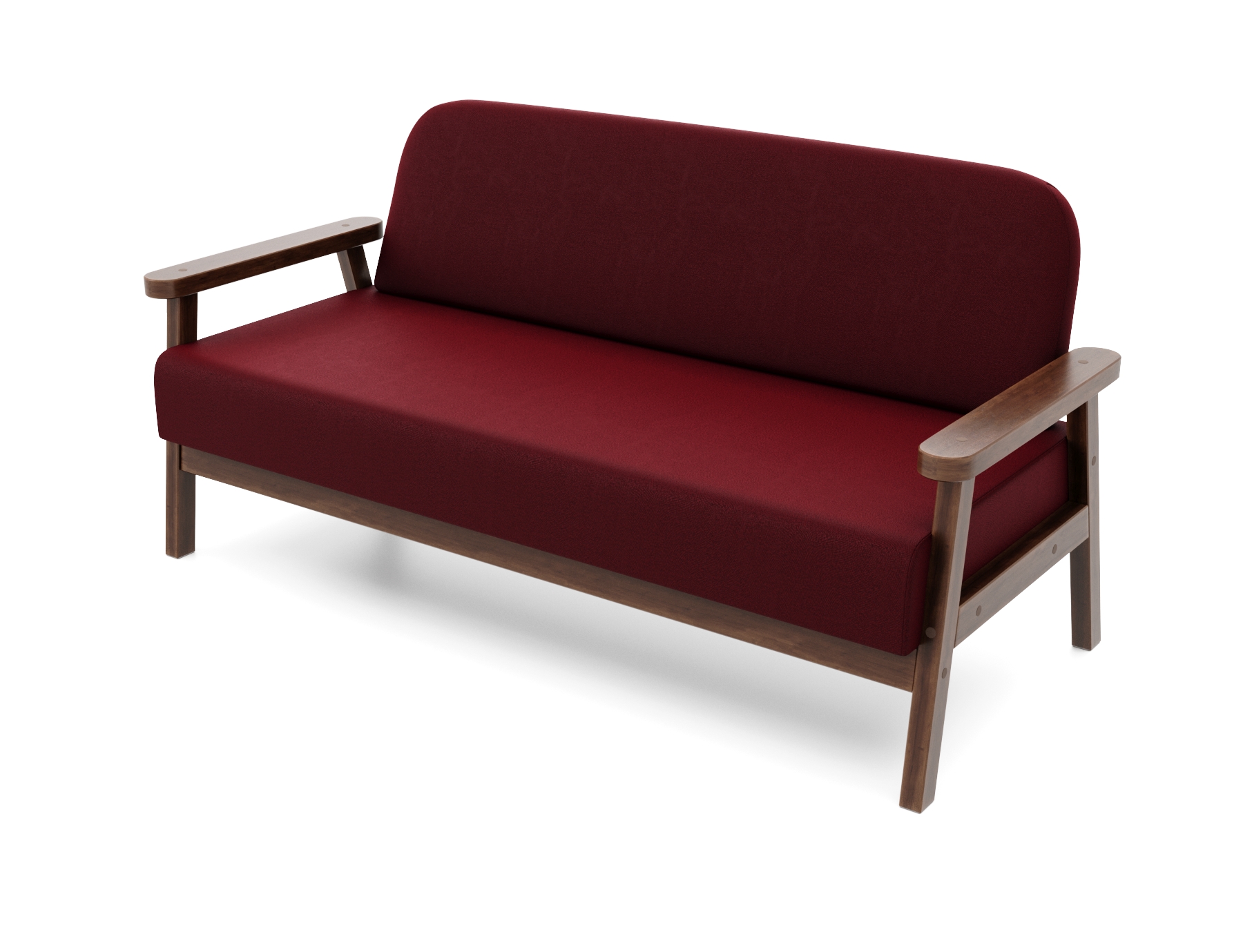 Диван Флори М бордового цвета