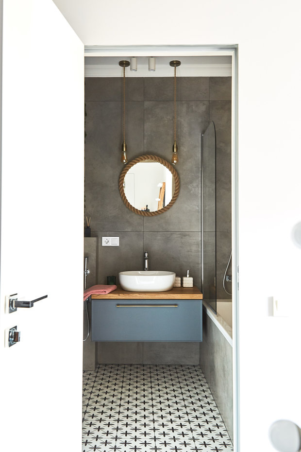 Фотография: Ванная в стиле Лофт, Современный, Малогабаритная квартира, Квартира, Студия, Проект недели, Москва, до 40 метров, Мария Волкова – фото на INMYROOM