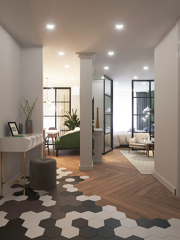 Фото из портфолио Дизайн квартиры Idel Tower – фотографии дизайна интерьеров на INMYROOM