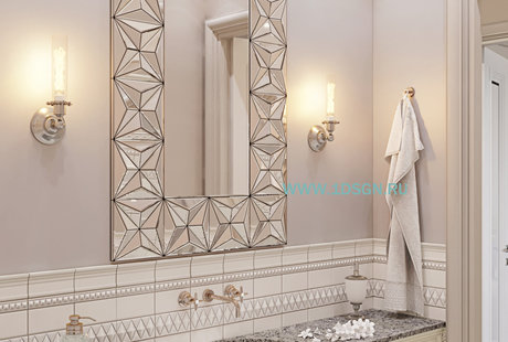 Дизайн интерьера Ванная в квартире ЖК "Мосфильмовская" г.Москва