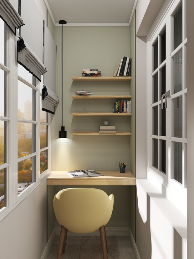 Фото из портфолио Дизайн-проект однокомнатной квартиры в скандинавском стиле  – фотографии дизайна интерьеров на INMYROOM