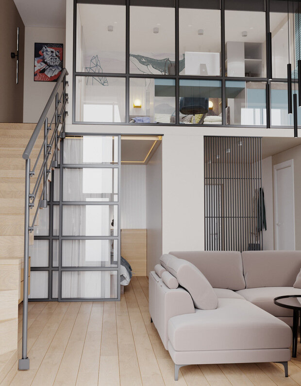 Фото из портфолио  двухуровневая квартира 40 метров – фотографии дизайна интерьеров на INMYROOM