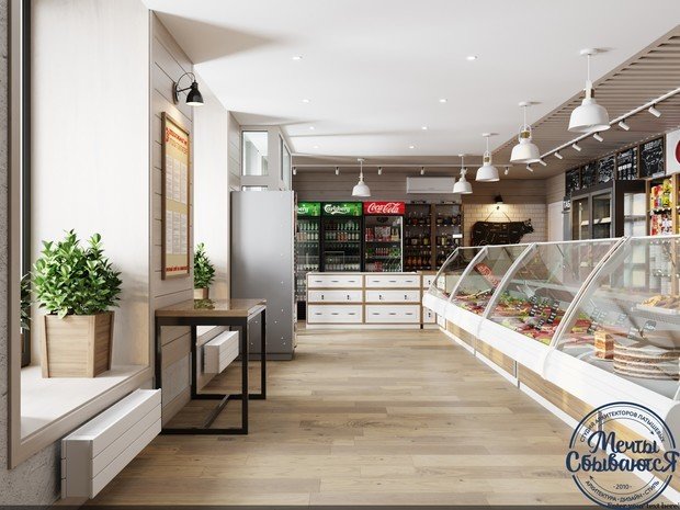 Фото из портфолио Интерьер продовольственного магазина – фотографии дизайна интерьеров на INMYROOM