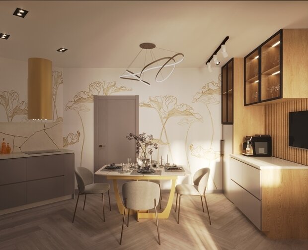 Фото из портфолио Кухня с золотыми акцентами – фотографии дизайна интерьеров на INMYROOM