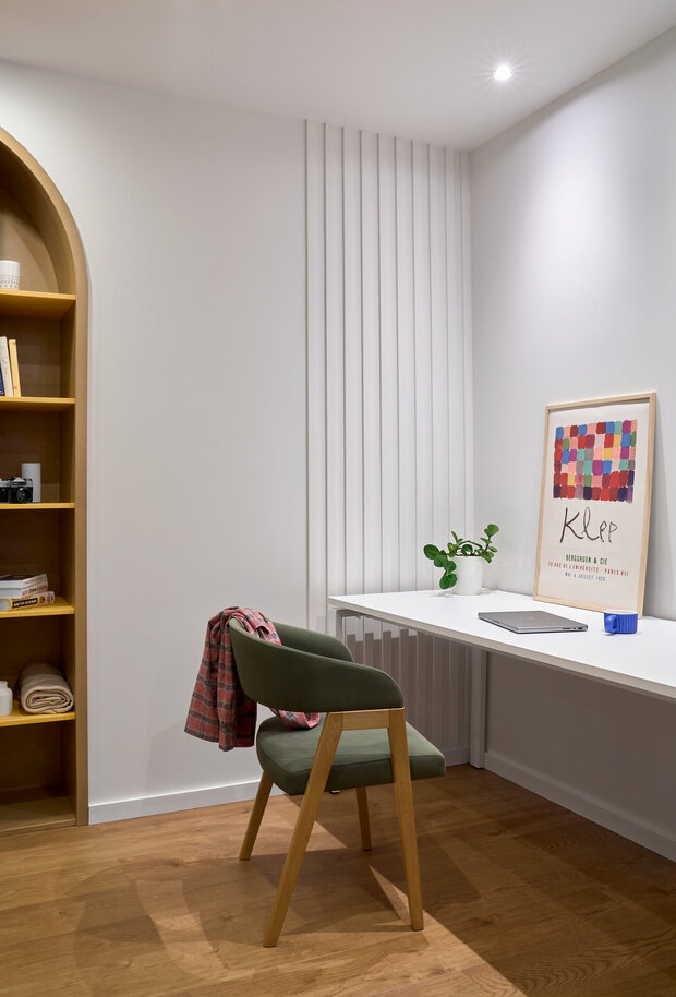 Фотография: Кабинет в стиле Современный, Квартира, Проект дня, Пенза, 2 комнаты, 60-90 метров, современный с элементами минимализма и скандинавского стиля, Евгения Григорькина – фото на INMYROOM