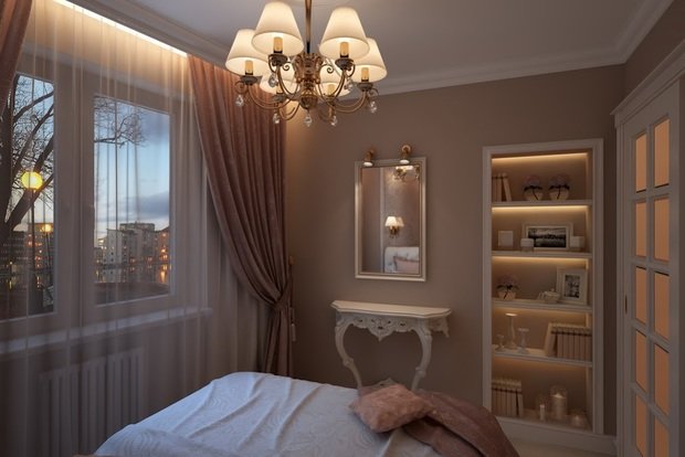 Фотография: Спальня в стиле Классический, Малогабаритная квартира, Дом, Дома и квартиры – фото на INMYROOM