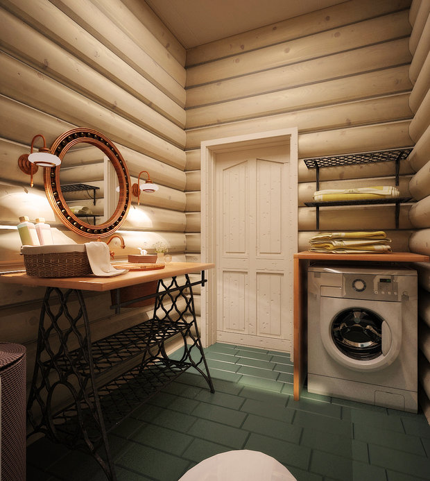 Фото из портфолио Санузел в банном доме – фотографии дизайна интерьеров на INMYROOM