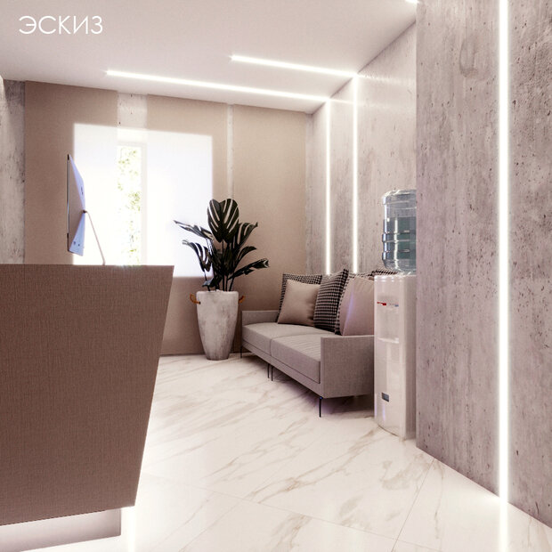Фото из портфолио офисное пространство, ресепшн – фотографии дизайна интерьеров на INMYROOM