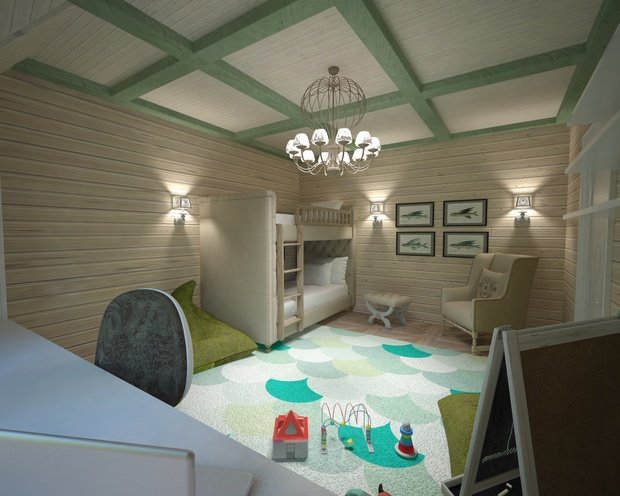 Фото из портфолио Сруб Прованс – фотографии дизайна интерьеров на INMYROOM