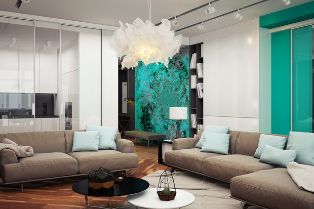 Фото из портфолио Оттенки малахита – фотографии дизайна интерьеров на INMYROOM