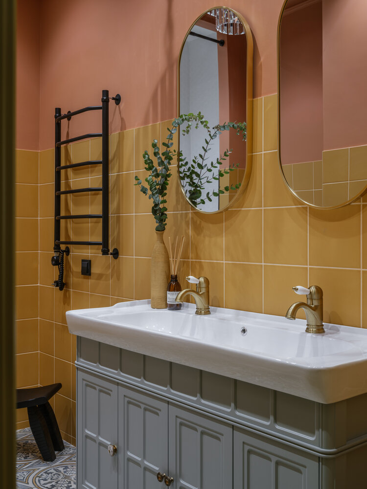 Фотография: Ванная в стиле Современный, Эклектика, Винтажный, Квартира, Проект недели, Москва, Монолитный дом, 4 и больше, Более 90 метров, Кристина Чернова – фото на INMYROOM Фотография: Ванная в стиле Современный, Эклектика, Винтажный, Квартира, Проект недели, Москва, Монолитный дом, 4 и больше, Более 90 метров, Кристина Чернова – фото на INMYROOM