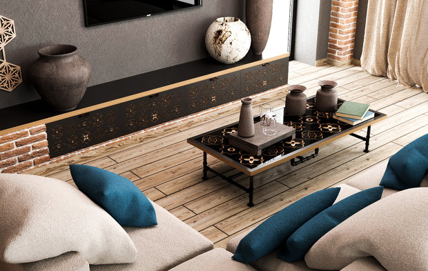 Фото из портфолио Гостиная в стиле лофт – фотографии дизайна интерьеров на INMYROOM