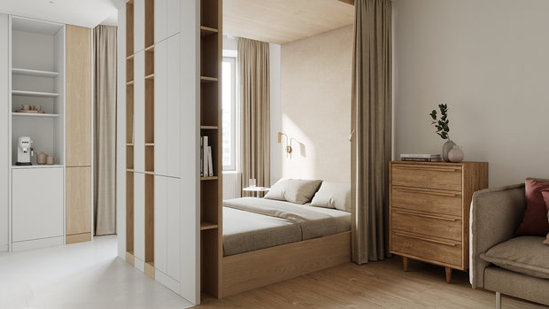 Фото из портфолио Однокомнатная квартира СПб, 45 м2 – фотографии дизайна интерьеров на INMYROOM