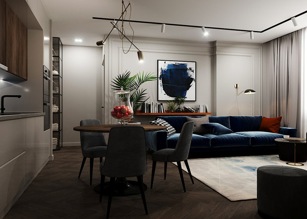 Фото из портфолио Дизайн квартиры Art Plaza – фотографии дизайна интерьеров на INMYROOM