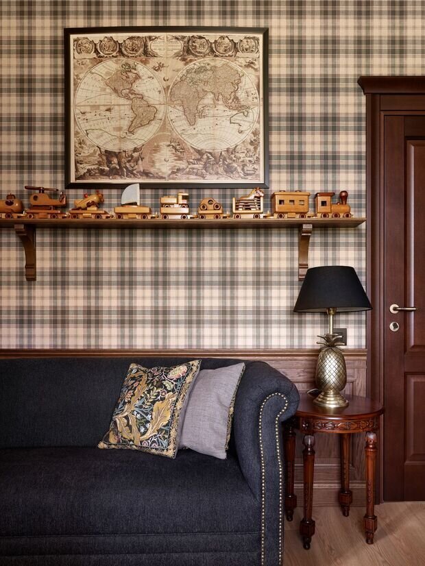 Фотография: Кабинет в стиле Классический, Дом, Проект дня, Москва, Дом и дача, Блочный дом, 4 и больше, Более 90 метров, Анастасия Беляева – фото на INMYROOM