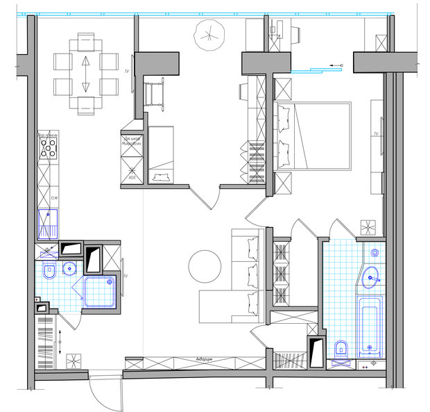 Фото из портфолио Трехкомнатная квартира в жилом комплексе Прагма Хаус – фотографии дизайна интерьеров на INMYROOM