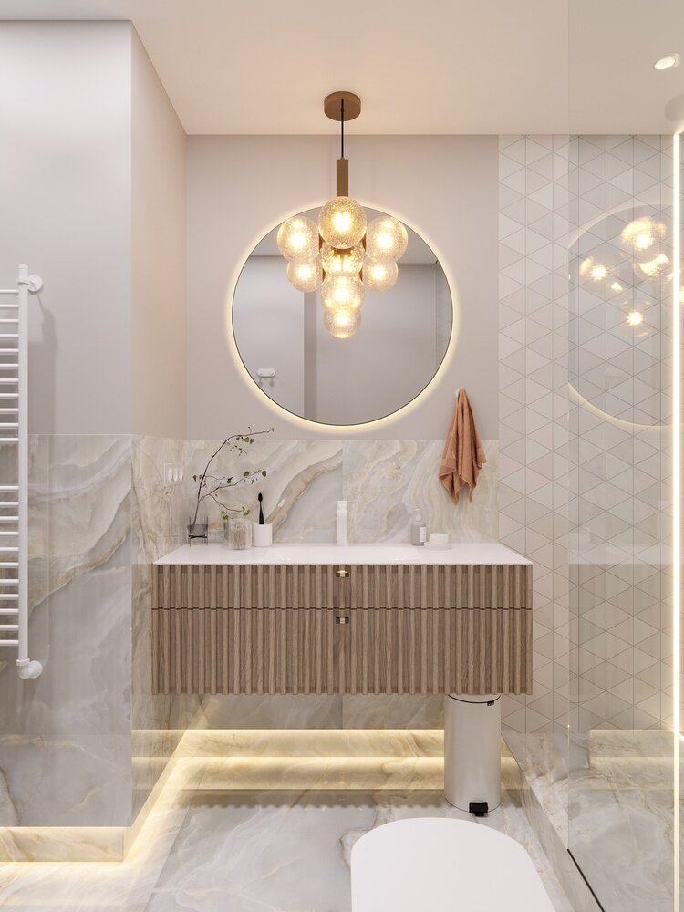 Фотография: Ванная в стиле Современный, Квартира, Проект недели, Санкт-Петербург, 3 комнаты, Более 90 метров, Виктория Вишневская – фото на INMYROOM Фотография: Ванная в стиле Современный, Квартира, Проект недели, Санкт-Петербург, 3 комнаты, Более 90 метров, Виктория Вишневская – фото на INMYROOM