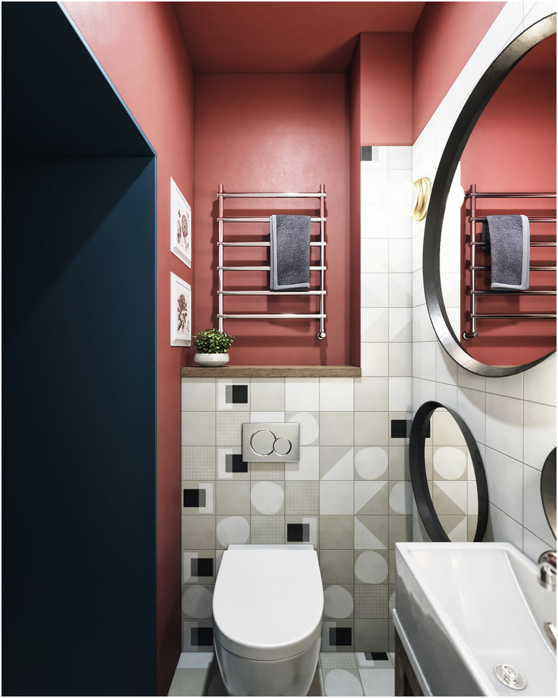 Фотография: Ванная в стиле Лофт, Эклектика, Квартира, Проект дня, Санкт-Петербург, Макс Жуков, ToTaste Studio, 2 комнаты, 3 комнаты, 40-60 метров, 60-90 метров – фото на INMYROOM