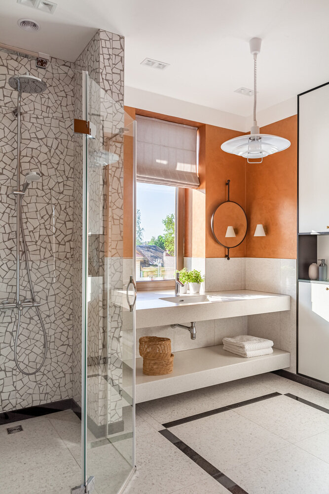 Фотография: Ванная в стиле Современный, Эклектика, Дом, Проект недели, Дом и дача, 4 и больше, Более 90 метров, Великий Новгород, Лайка Дизайн – фото на INMYROOM