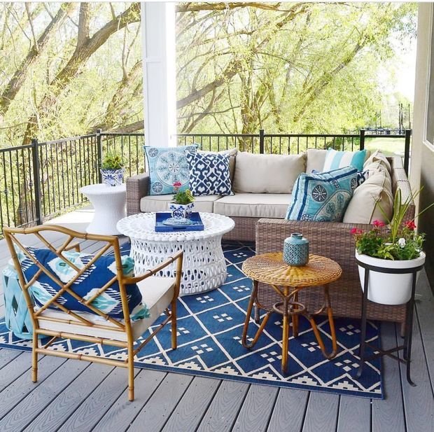 Терраса в стиле Прованс и Кантри