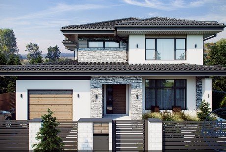 Динамичный загородный дом