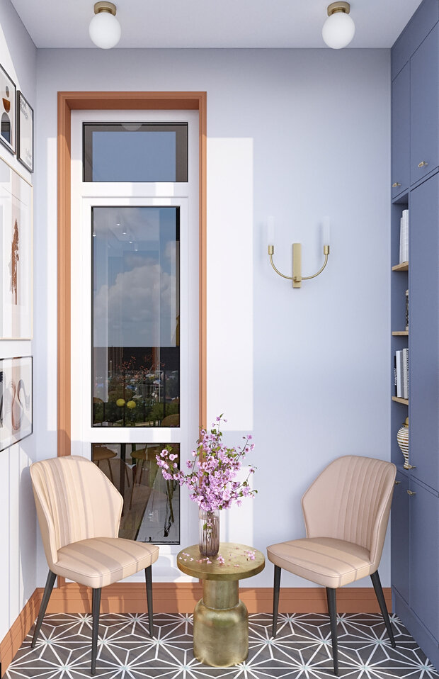 Фотография: Балкон в стиле Современный, Квартира, Студия, Проект недели, Москва, до 40 метров, АРИНА ТРОИЛОВА – фото на INMYROOM