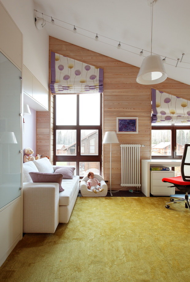 Фотография: Детская в стиле Эко, Современный, Дом, Планировки, Artemide, Flos, Galassia, Harlequin, Kravet, Декор, Мебель и свет, Белый, Проект недели, Зеленый, Бежевый, Серый, Оранжевый, Коричневый, Подмосковье, Дом и дача, STUDIO ITALIA DESIGN, Hansgrohe, Духанино, Duralee, Galotty&radice, Cattelan Italia, Miniforms, Kolo, Desiree, Pierantoniobonacina, Leicht, Buschfeld, Fine Art Lamps, Beacon Hill, Таисия Капридова, Дмитрий Марьясов, АБ «Сретенка», современная отделка в типовом доме из бруса, dom-iz-brusa – фото на INMYROOM