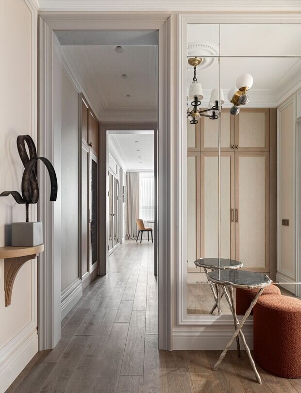 Фотография: Прихожая в стиле Классический, Современный, Эклектика, Квартира, Проект дня, 3 комнаты, 60-90 метров, Монолитно-кирпичный – фото на INMYROOM