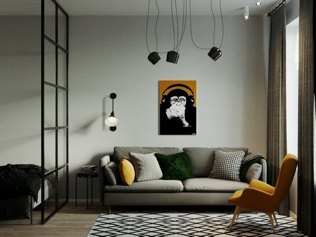 Фото из портфолио Квартира для молодого человека ЖК Петр 1 – фотографии дизайна интерьеров на INMYROOM