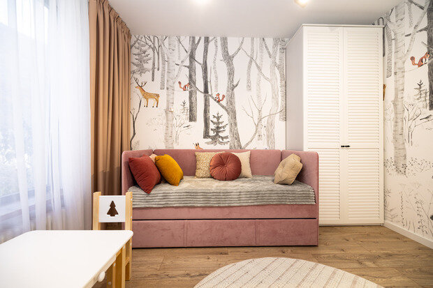 Фотография: Детская в стиле Современный, Квартира, Проект дня, Сочи, Блочный дом, 3 комнаты, 60-90 метров, Красная Поляна, современный с элементами минимализма и скандинавского стиля, Анна Терентьева – фото на INMYROOM