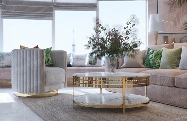 Фото из портфолио Нежная неоклассика – фотографии дизайна интерьеров на INMYROOM