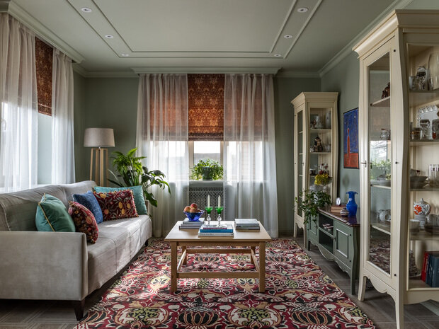 Фотография: Гостиная в стиле Прованс и Кантри, Дом, Проект дня, Дом и дача, Кирпичный дом, 4 и больше, Более 90 метров, Башкортостан, Лилия Асфандиярова, прованс/винтаж – фото на INMYROOM