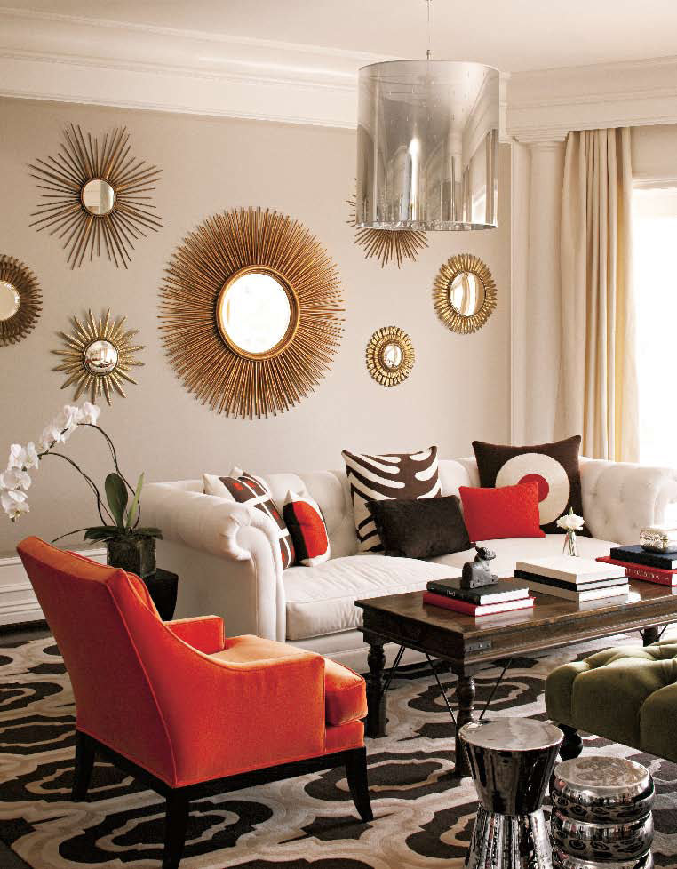 Фотография: Гостиная в стиле Эклектика, Декор интерьера, Декор дома, Зеркала – фото на INMYROOM