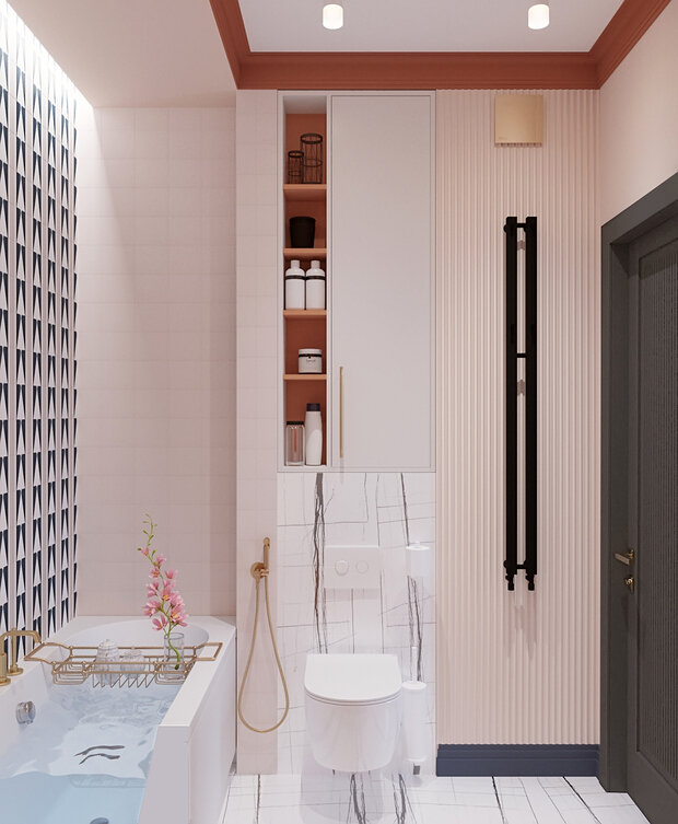 Фотография: Ванная в стиле Современный, Квартира, Студия, Проект недели, Москва, до 40 метров, АРИНА ТРОИЛОВА – фото на INMYROOM