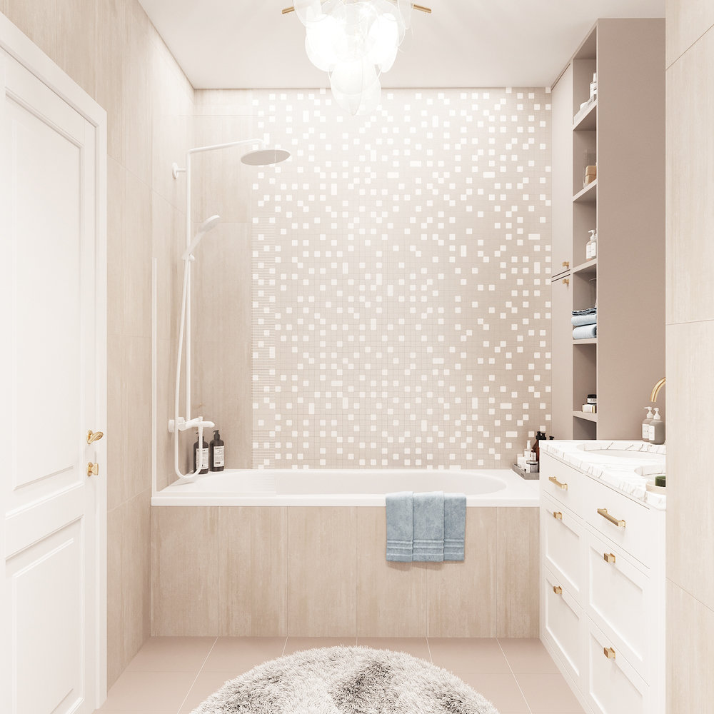 Фотография: Ванная в стиле Современный, Квартира, Проект недели, Санкт-Петербург, Елена Иванова, 3 комнаты, Более 90 метров – фото на INMYROOM